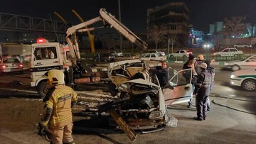 تصادف مرگبار در جاده خاوران / ۲ نفر کشته شدند