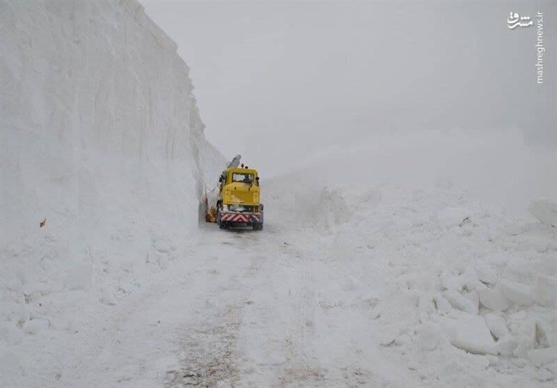 عکس| ارتفاع ۵ متری برف در کردستان