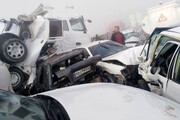 بازدید وزیر صمت از خودروهای حادثه تصادف زنجیره‌ای بهبهان / فیلم