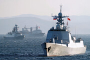 رزمایش دریایی مشترک روسیه و چین در دریای عرب برگزار شد