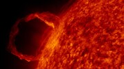 ثبت لحظه انفجار یک شعله خورشیدی توسط ناسا / فیلم