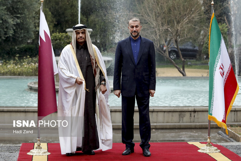 دیدار وزیر امور خارجه قطر با امیر عبداللهیان