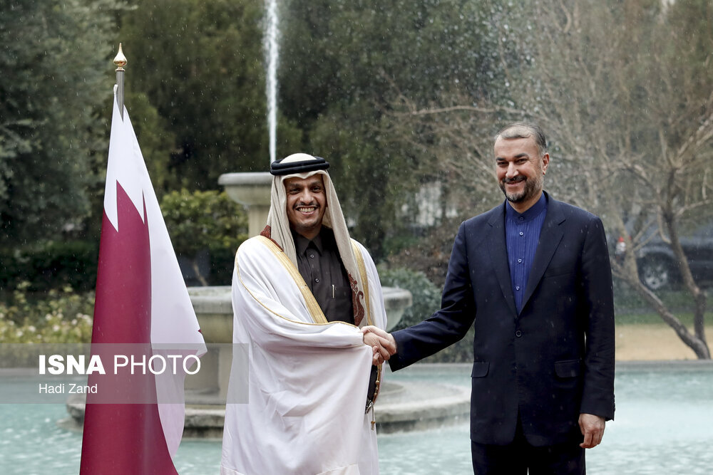 دیدار وزیر امور خارجه قطر با امیر عبداللهیان