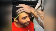 ویدیو خنده دار از ساخت موی مصنوعی با استفاده از پنبه و رنگ مشکی