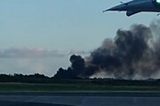 ویدیویی از حجم آسیب وارده به هواپیمای سقوط کرده در کاشمر