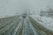 بارش برف سنگین در روستای نیچکوه نوشهر / فیلم