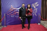 جواد عزتی و همسرش مه‌لقا باقری در جشنواره فیلم فجر / عکس