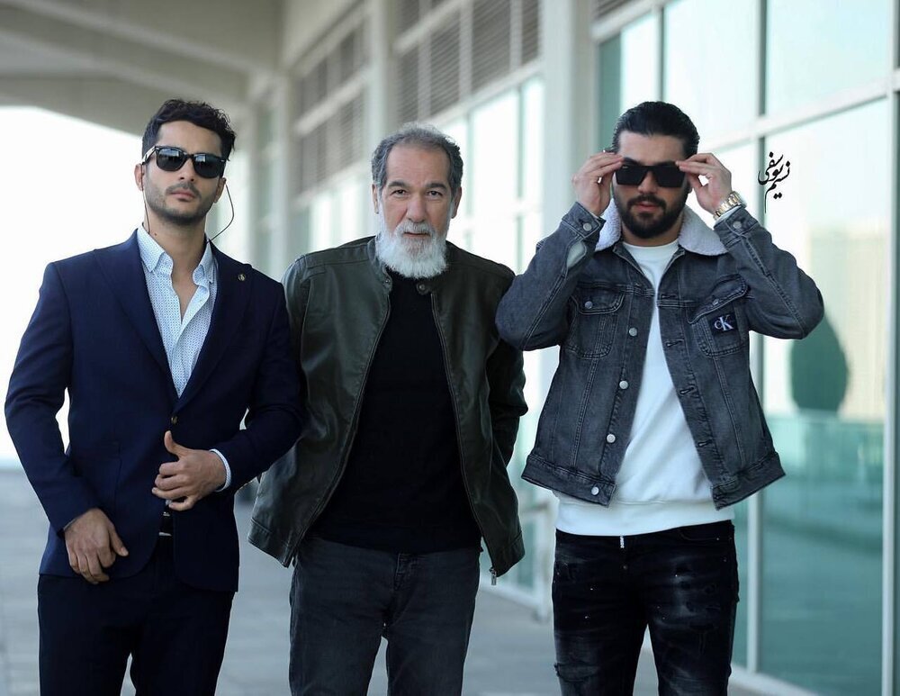 سعید سهیلی کارگردان سینما و پسرانش در خانه جشنواره فیلم فجر