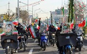 راهپیمایی موتوری مردم تهران در سالگرد پیروزی انقلاب / فیلم