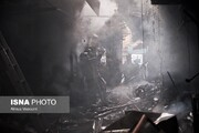 آتش‌سوزی گسترده در بازار بزرگ تهران / تصاویر