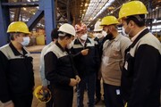 بازدید مدیرعامل ذوب آهن اصفهان از خط تولید این شرکت در روز ولادت حضرت علی و روز پدر