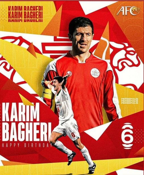 کنفدراسیون فوتبال آسیا تولد کریم باقری را تبریک گفت / عکس