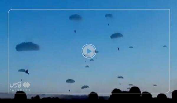 فیلمی از فرود چتربازان نظامی روسیه در اوکراین