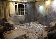 تصاویری هولناک از لحظه برخورد راکت به منزل مسکونی در اوکراین / فیلم