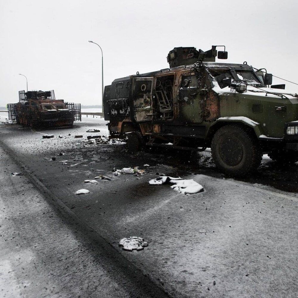 تصاویر | استقرار نیروهای اوکراینی در ورودی شهر خارکیف