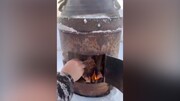ویدیو تماشایی از غذا پختن در دمای منفی ۵۰ درجه