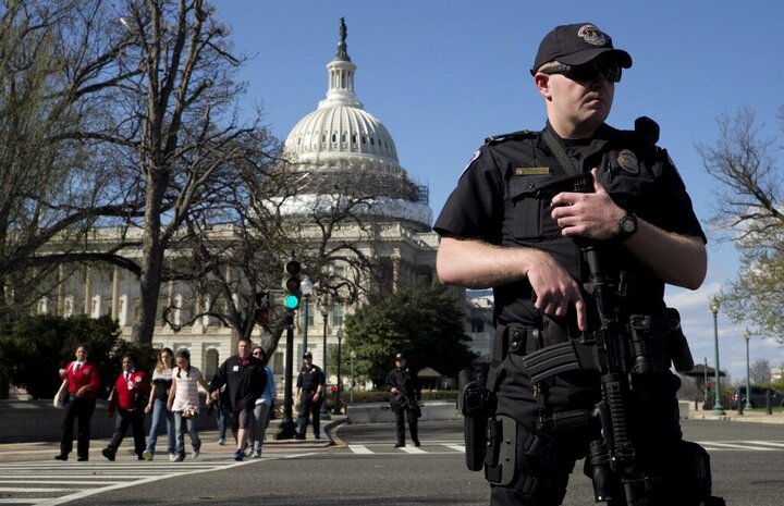 اعلام وضعیت فوق‌العاده در واشنگتن از سوی پلیس کنگره آمریکا 