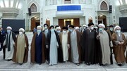 حضور حسن روحانی در دیدار اعضای خبرگان با رهبر انقلاب / عکس