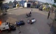 فاجعه مرگبار راننده خودرو در پمپ بنزین! / فیلم