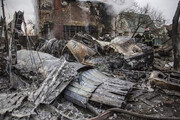 تصاویری تلخ از لحظه اصابت موشک روسی به یک خانه در اوکراین / فیلم