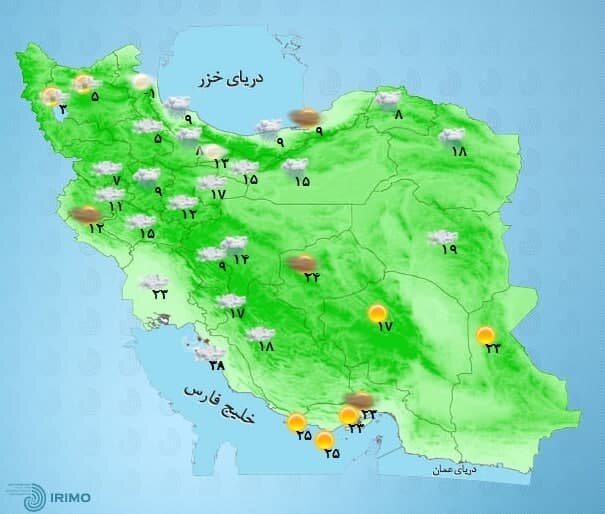 گزارش هواشناسی امروز ۲۰ اسفند ۱۴۰۰ / بارش‌های سیل‌آسا در ۱۱ استان