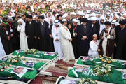 پیکر ده‌ها شهید اعدام‌شده در عربستان تشییع شد / فیلم