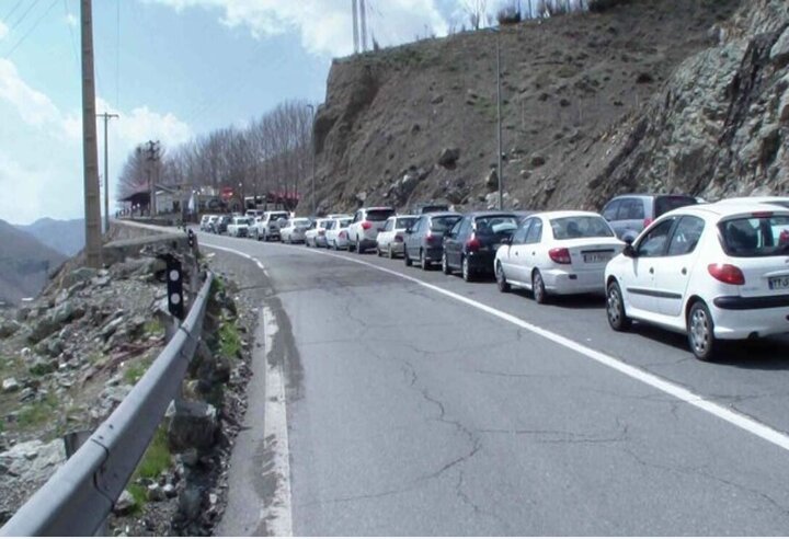 ممنوعیت تردد وسیله نقلیه در جاده کرج - چالوس