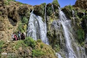 ویدیو تماشایی از سرچشمه آبشار پلکانی و بلند پیران در کرمانشاه