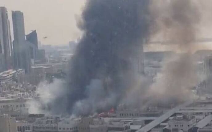 آتش سوزی وحشتناک بازار کویت / فیلم