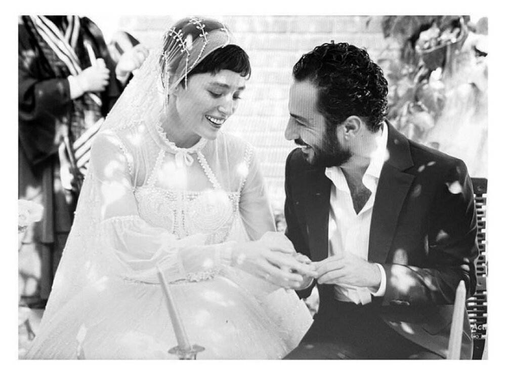 تصویر دیده نشده و جدید از مراسم عروسی نوید محمدزاده | فرشته حسینی در لباس عروس / عکس