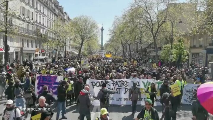 تظاهرات فرانسوی‌ها علیه دولت ماکرون / فیلم