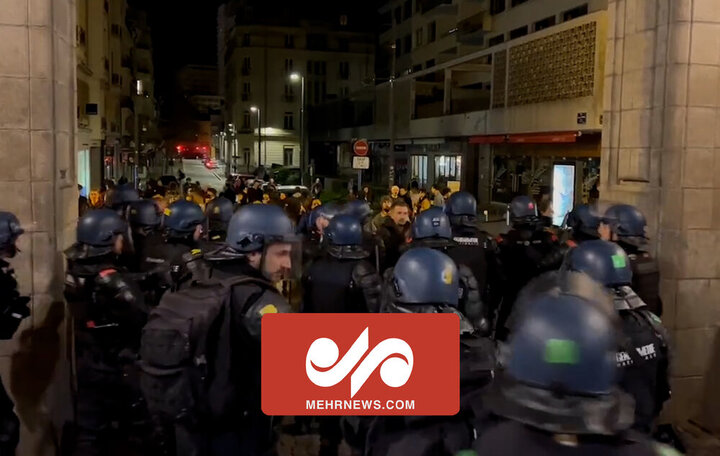 اعلام نتیجه انتخابات در فرانسه مردم را به خیابان کشاند / فیلم