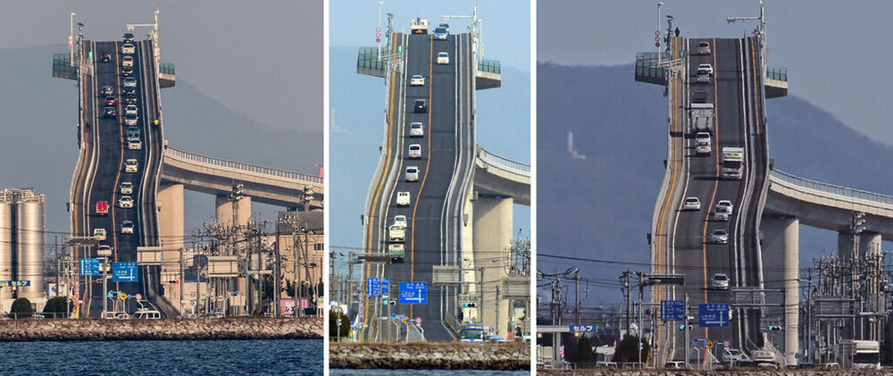 تصاویر|  ترسناک‌ترین پل ماشین رو در جهان | پل عجیبی که دو شهر را به هم متصل می‌کند