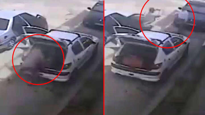 سرقت عجیب خودرو پژو ۲۰۶ در روز روشن مقابل چشم مردم / فیلم