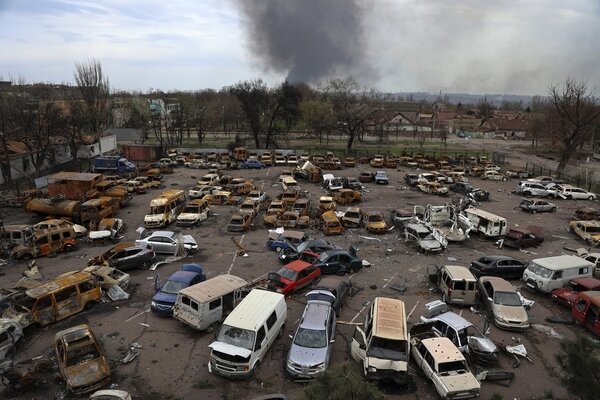 تصاویری از خرابی های «شهر ماریوپل» پس از ۵۰ روز محاصره و بمباران /فیلم