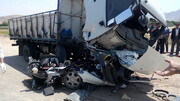 ویدیو دلخراش از تصادف مرگبار کامیونت با ترانس برق در اردبیل