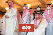 حضور پادشاه و ولیعهد عربستان در نماز عید فطر / فیلم