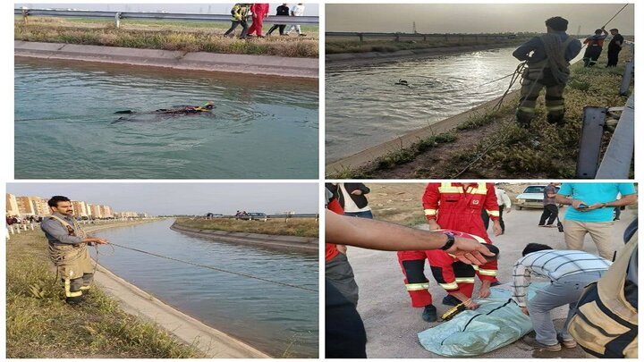 مرد جوان در کانال آب مهرگان سقوط کرد و غرق شد