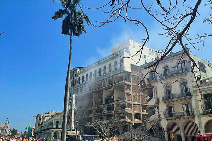 نخستین تصاویر از انفجار هتل ساراتوگا در کوبا + ۸ کشته و ۲۵ مجروح / فیلم