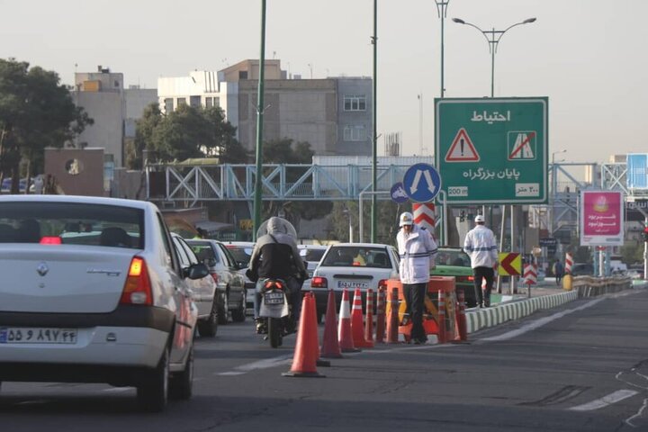  وضعیت ترافیکی معابر شهر تهران ۱۷ اردیبهشت ۱۴۰۱