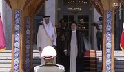 مراسم استقبال رئیسی از امیر قطر در کاخ سعدآباد / فیلم