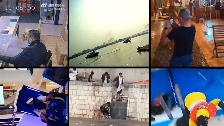 ده ویدیو تماشایی در هفته سوم اردیبهشت ۱۴۰۱ | از طوفان سرخ در نائین تا آتش گرفتن باطری تلفن همراه مرد خونسرد / فیلم