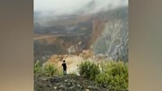 تصاویر آخرالزمانی از رانش زمین | ترس کوهنوردان در دل کوه / فیلم