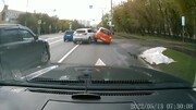 واژگونی وحشتناک اتومبیل پس از برخورد با خودرویی دیگر / فیلم