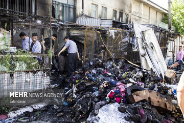 آتش سوزی بازارچه تاناکورای سنندج / تصاویر