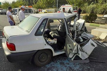 ۱ فوتی و ۳ مصدوم درپی تصادف پراید با اتوبوس در تبریز