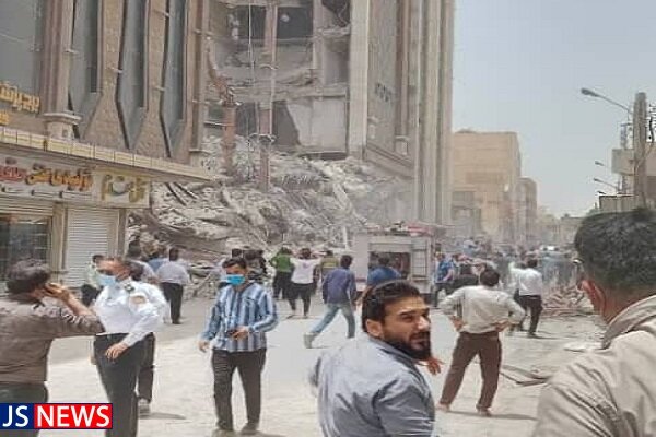 جدیدترین آمار تلفات سقوط برج متروپل در آبادان: یک کشته و چهار مصدوم 