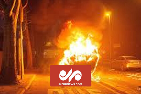 خودروی نظامیان رژیم صهیونیستی در شهر جنین به آتش کشیده شد / فیلم