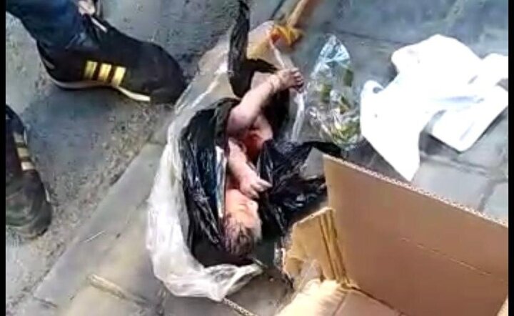 جزئیات ماجرای انتشار فیلم پیداشدن یک نوزاد در سطل زباله