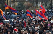 اعتراضات در ارمنستان ادامه دارد / فیلم